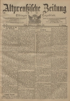 Altpreussische Zeitung, Nr. 29 Sonntag 4 Februar 1900, 52. Jahrgang