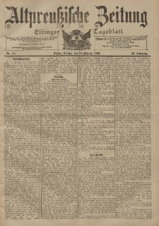 Altpreussische Zeitung, Nr. 39 Freitag 16 Februar 1900, 52. Jahrgang