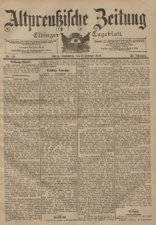 Altpreussische Zeitung, Nr. 40 Sonnabend 17 Februar 1900, 52. Jahrgang