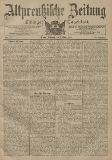 Altpreussische Zeitung, Nr. 55 Mittwoch 7 März 1900, 52. Jahrgang