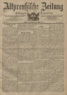 Altpreussische Zeitung, Nr. 56 Donnerstag 8 März 1900, 52. Jahrgang