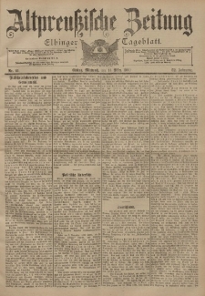 Altpreussische Zeitung, Nr. 61 Mittwoch 14 März 1900, 52. Jahrgang