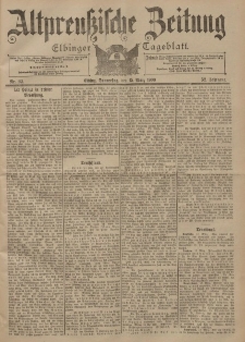 Altpreussische Zeitung, Nr. 62 Donnerstag 15 März 1900, 52. Jahrgang