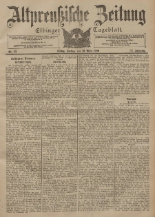Altpreussische Zeitung, Nr. 63 Freitag 16 März 1900, 52. Jahrgang