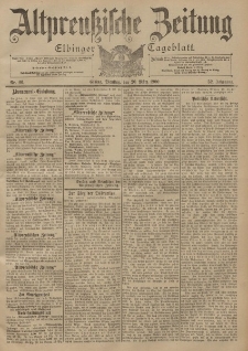 Altpreussische Zeitung, Nr. 66 Dienstag 20 März 1900, 52. Jahrgang