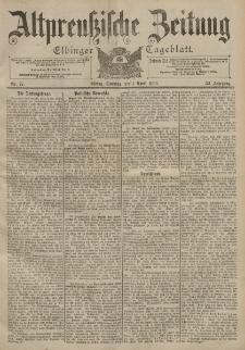 Altpreussische Zeitung, Nr. 77 Sonntag 1 April 1900, 52. Jahrgang