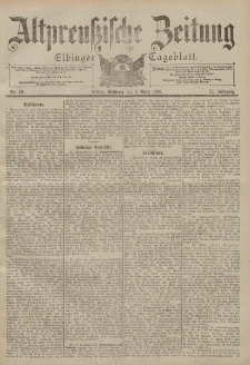 Altpreussische Zeitung, Nr. 79 Mittwoch 4 April 1900, 52. Jahrgang