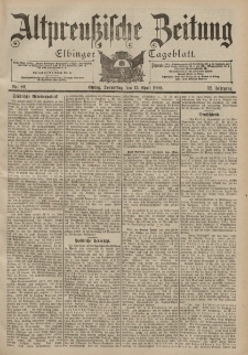 Altpreussische Zeitung, Nr. 86 Donnerstag 12 April 1900, 52. Jahrgang