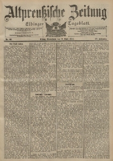 Altpreussische Zeitung, Nr. 92 Sonnabend 21 April 1900, 52. Jahrgang
