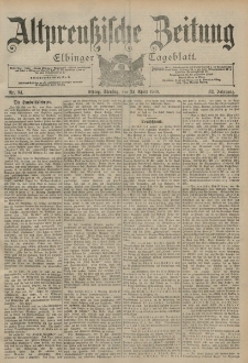 Altpreussische Zeitung, Nr. 94 Dienstag 24 April 1900, 52. Jahrgang