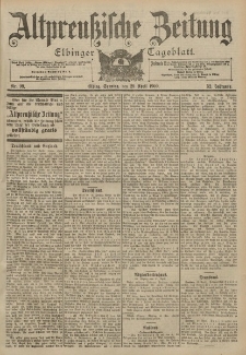 Altpreussische Zeitung, Nr. 99 Sonntag 29 April 1900, 52. Jahrgang