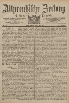 Altpreussische Zeitung, Nr. 103 Freitag 4 Mai 1900, 52. Jahrgang