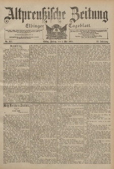 Altpreussische Zeitung, Nr. 103 Freitag 4 Mai 1900, 52. Jahrgang