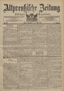 Altpreussische Zeitung, Nr. 104 Sonnabend 5 Mai 1900, 52. Jahrgang