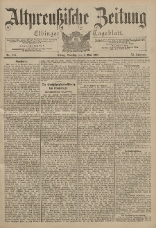 Altpreussische Zeitung, Nr. 106 Dienstag 8 Mai 1900, 52. Jahrgang