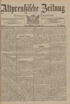 Altpreussische Zeitung, Nr. 107 Mittwoch 9 Mai 1900, 52. Jahrgang