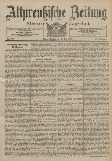 Altpreussische Zeitung, Nr. 109 Freitag 11 Mai 1900, 52. Jahrgang