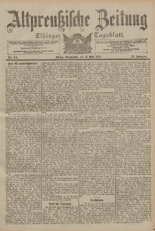 Altpreussische Zeitung, Nr. 110 Sonnabend 12 Mai 1900, 52. Jahrgang