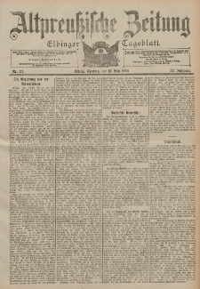 Altpreussische Zeitung, Nr. 111 Sonntag 13 Mai 1900, 52. Jahrgang