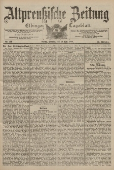 Altpreussische Zeitung, Nr. 112 Dienstag 15 Mai 1900, 52. Jahrgang