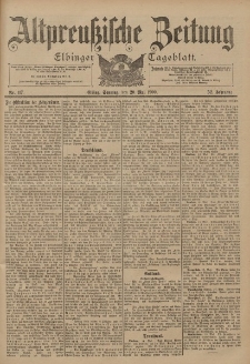 Altpreussische Zeitung, Nr. 116 Sonnabend 19 Mai 1900, 52. Jahrgang