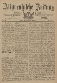 Altpreussische Zeitung, Nr. 119 Mittwoch 23 Mai 1900, 52. Jahrgang