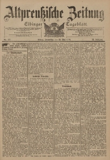 Altpreussische Zeitung, Nr. 120 Donnerstag 24 Mai 1900, 52. Jahrgang