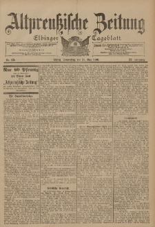 Altpreussische Zeitung, Nr. 125 Donnerstag 31 Mai 1900, 52. Jahrgang