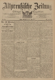 Altpreussische Zeitung, Nr. 124 Mittwoch 30 Mai 1900, 52. Jahrgang