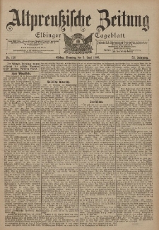 Altpreussische Zeitung, Nr. 128 Sonntag 3 Juni 1900, 52. Jahrgang