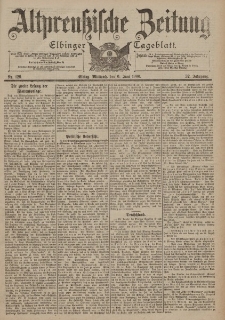 Altpreussische Zeitung, Nr. 129 Mittwoch 6 Juni 1900, 52. Jahrgang