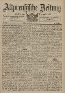 Altpreussische Zeitung, Nr. 132 Sonnabend 9 Juni 1900, 52. Jahrgang