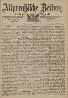 Altpreussische Zeitung, Nr. 133 Sonntag 10 Juni 1900, 52. Jahrgang