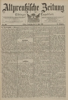 Altpreussische Zeitung, Nr. 136 Donnerstag 14 Juni 1900, 52. Jahrgang
