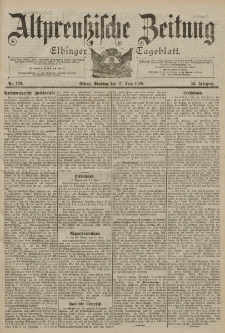 Altpreussische Zeitung, Nr. 138 Sonnabend 16 Juni 1900, 52. Jahrgang