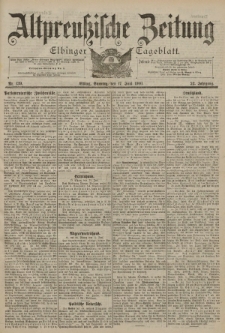 Altpreussische Zeitung, Nr. 139 Sonntag 17 Juni 1900, 52. Jahrgang