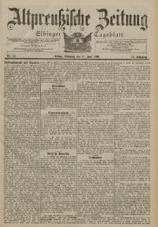 Altpreussische Zeitung, Nr. 141 Mittwoch 20 Juni 1900, 52. Jahrgang