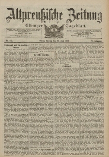 Altpreussische Zeitung, Nr. 143 Freitag 22 Juni 1900, 52. Jahrgang