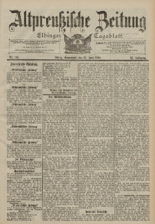 Altpreussische Zeitung, Nr. 144 Sonnabend 23 Juni 1900, 52. Jahrgang