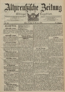 Altpreussische Zeitung, Nr. 146 Dienstag 26 Juni 1900, 52. Jahrgang