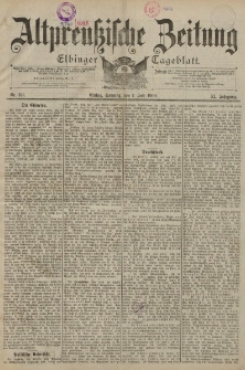 Altpreussische Zeitung, Nr. 151 Sonntag 1 Juli 1900, 52. Jahrgang