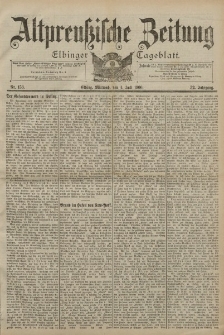 Altpreussische Zeitung, Nr. 153 Mittwoch 4 Juli 1900, 52. Jahrgang