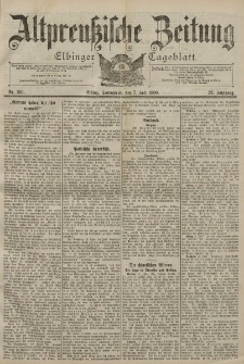 Altpreussische Zeitung, Nr. 156 Sonnabend 7 Juli 1900, 52. Jahrgang