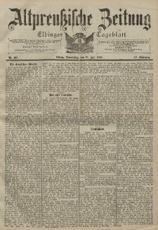 Altpreussische Zeitung, Nr. 160 Donnerstag 12 Juli 1900, 52. Jahrgang