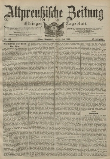Altpreussische Zeitung, Nr. 162 Sonnabend 14 Juli 1900, 52. Jahrgang