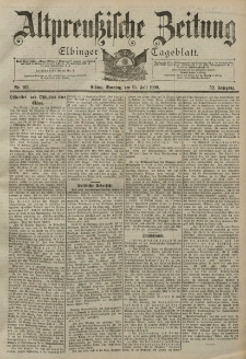 Altpreussische Zeitung, Nr. 163 Sonntag 15 Juli 1900, 52. Jahrgang