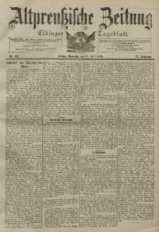 Altpreussische Zeitung, Nr. 163 Sonntag 15 Juli 1900, 52. Jahrgang