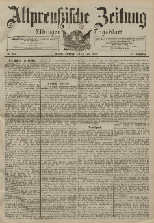 Altpreussische Zeitung, Nr. 164 Dienstag 17 Juli 1900, 52. Jahrgang