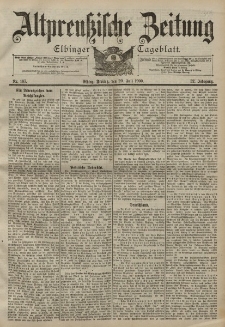 Altpreussische Zeitung, Nr. 166 Donnerstag 19 Juli 1900, 52. Jahrgang
