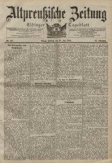 Altpreussische Zeitung, Nr. 167 Freitag 20 Juli 1900, 52. Jahrgang